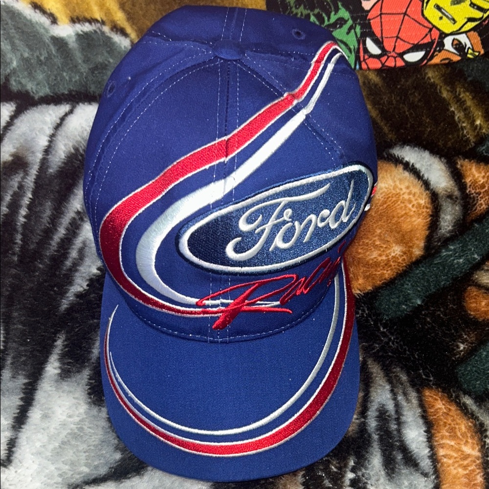 Ford Blue Cap with Red and White Accents